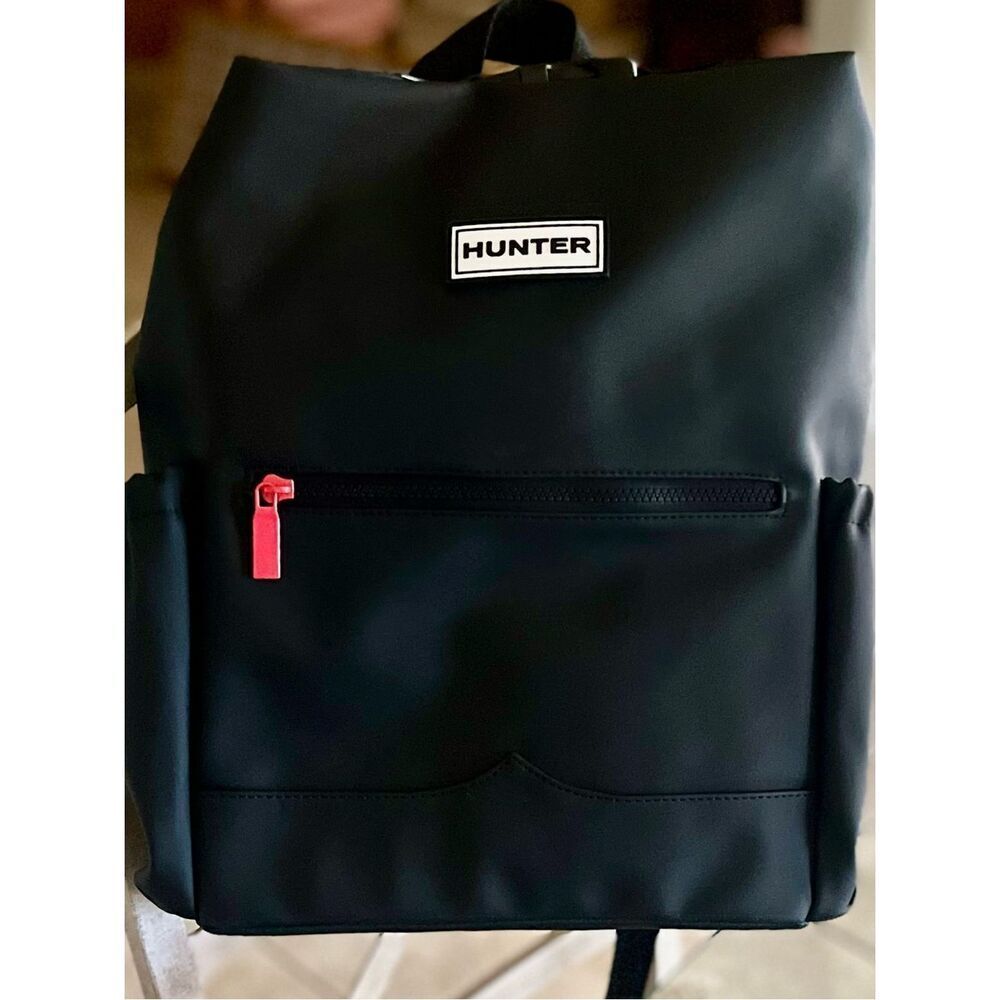 NEW HUNTER Top Pick Backpack OS Black Adjustable Straps Water Resistant Zipper - Picture 5 of 11